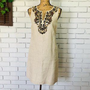 MICHAEL KORS Linen Shift Dress Tunic Size 2